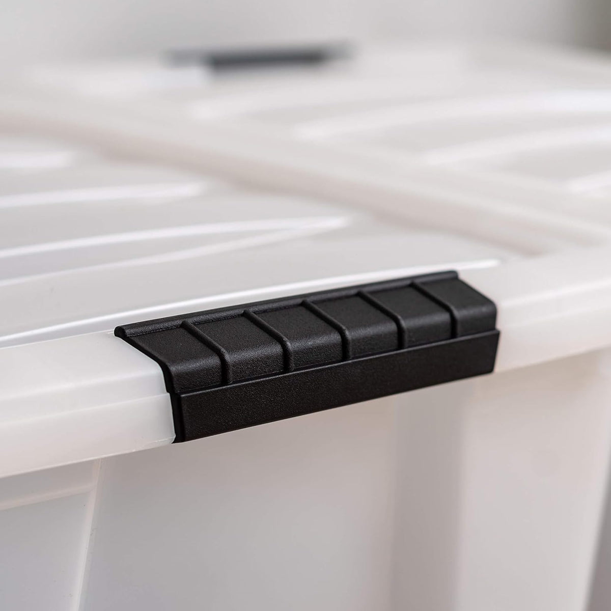 IRIS USA nestable design saves space when bins are not in use.