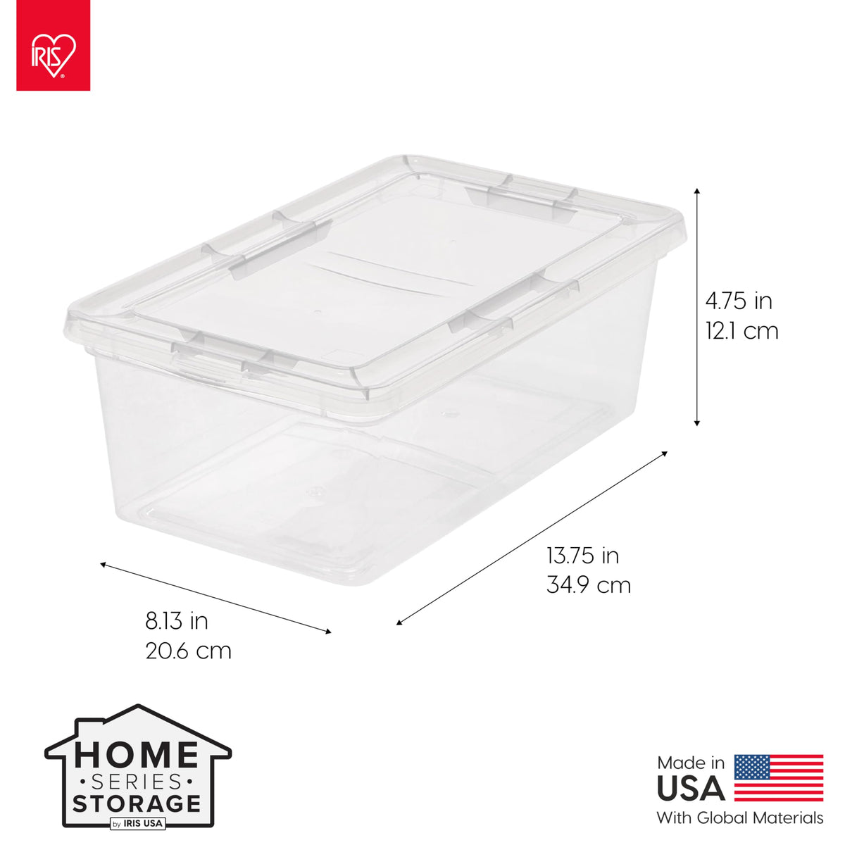 IRIS USA clear storage box see-through design for quick item checks