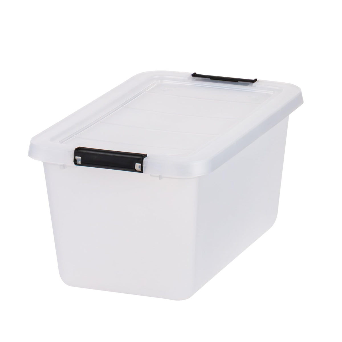 IRIS USA craft storage in use with sewing supplies and hardware.