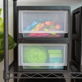 IRIS USA coral-frame design adds subtle color while preserving privacy in storage.