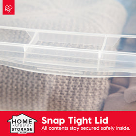 IRIS USA durable snap-on lid bin withstands daily use.