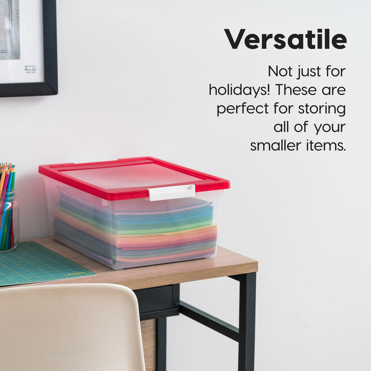 IRIS USA bin, Green Circle certified for eco-friendly storage.