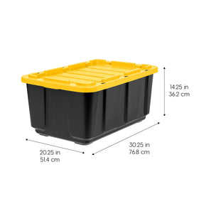 IRIS USA heavy-duty plastic tote designed for long-lasting storage.