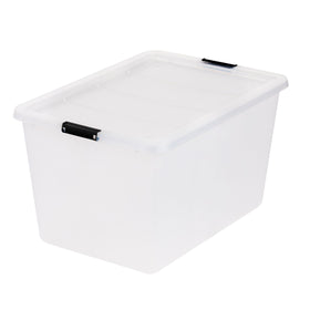 IRIS USA large-capacity box fit crafts, tools, and supplies.
