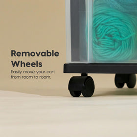 IRIS USA large-capacity storage keeps bulky items neatly contained.