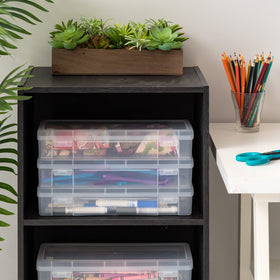 IRIS USA durable plastic storage case designed for daily organization.