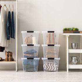 IRIS USA nestable design saves space when bins are not in use