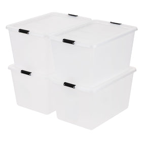 IRIS USA translucent container lets you identify items at a glance.