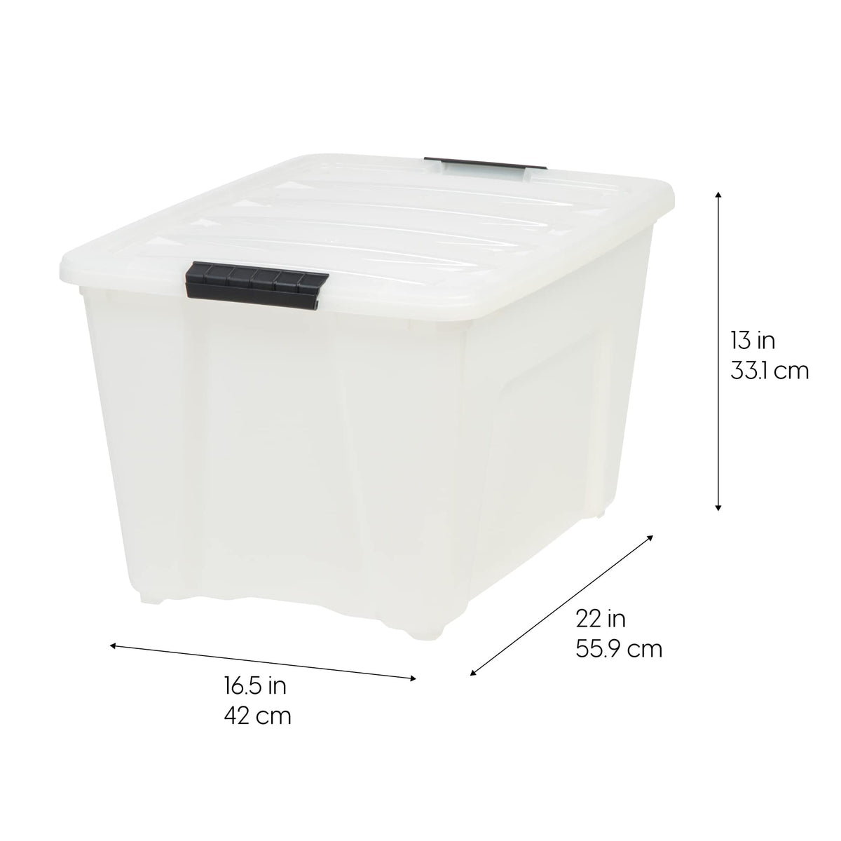IRIS USA pearl design bin showing discreet aesthetic for home storage