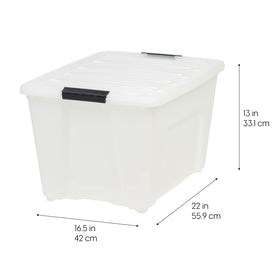 IRIS USA pearl design bin showing discreet aesthetic for home storage