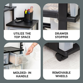IRIS USA removable casters enable quick transport between spaces.