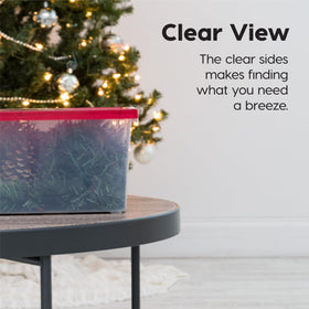 IRIS USA see-through bin lets you locate items quickly.