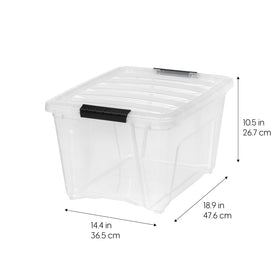IRIS USA see-through storage bin shows contents at a glance for quick access