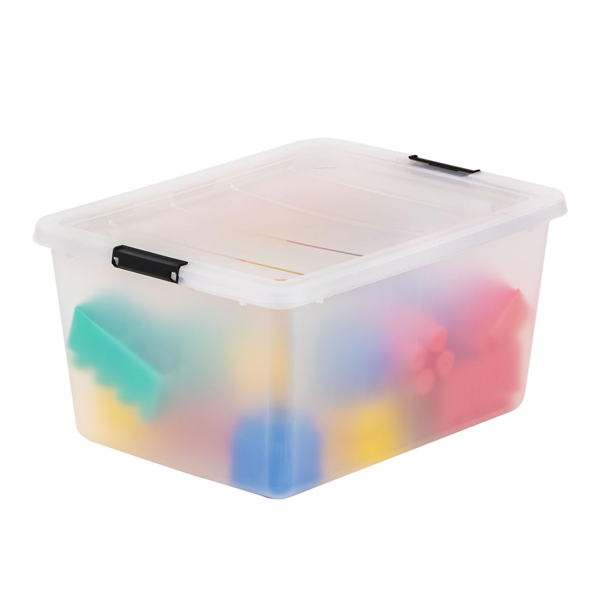 IRIS USA stackable design saves shelf space and reduces clutter