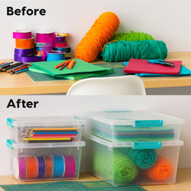 IRIS USA small storage bin ideal for organizing art or office items