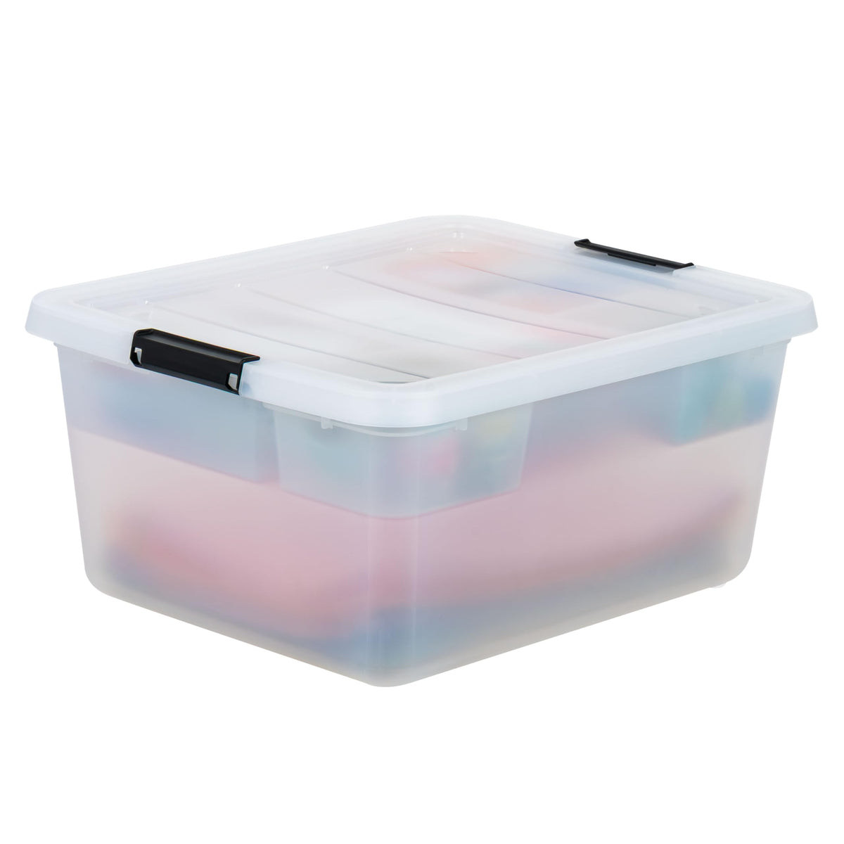 IRIS USA translucent container allows quick content preview and easy retrieval