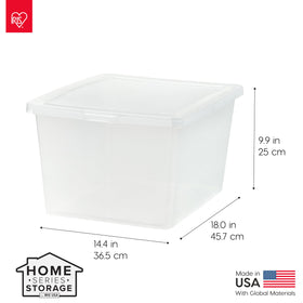 IRIS USA transparent bin shows contents at a glance.