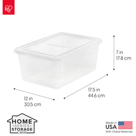 IRIS USA transparent storage box showing contents for fast finding.