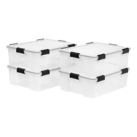 IRIS USA WeatherPro 41qt bin with lid seal for secure long-term storage