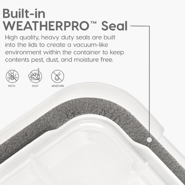 IRIS USA WeatherPro grooved design enables stable stacking and organization