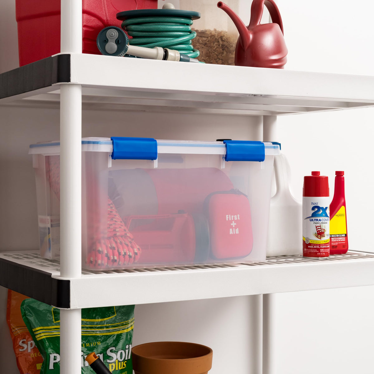 WeatherPro bin is nestable to save space when not in use.