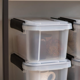 Nestable WeatherPro design minimizes footprint when bins are not in use.