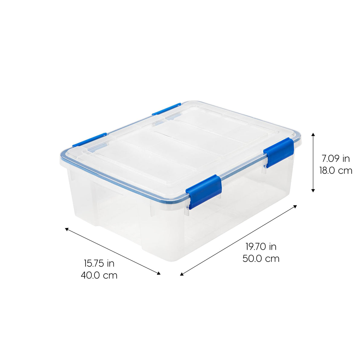 IRIS USA WeatherPro 3-pack displayed stacked for space-saving organization