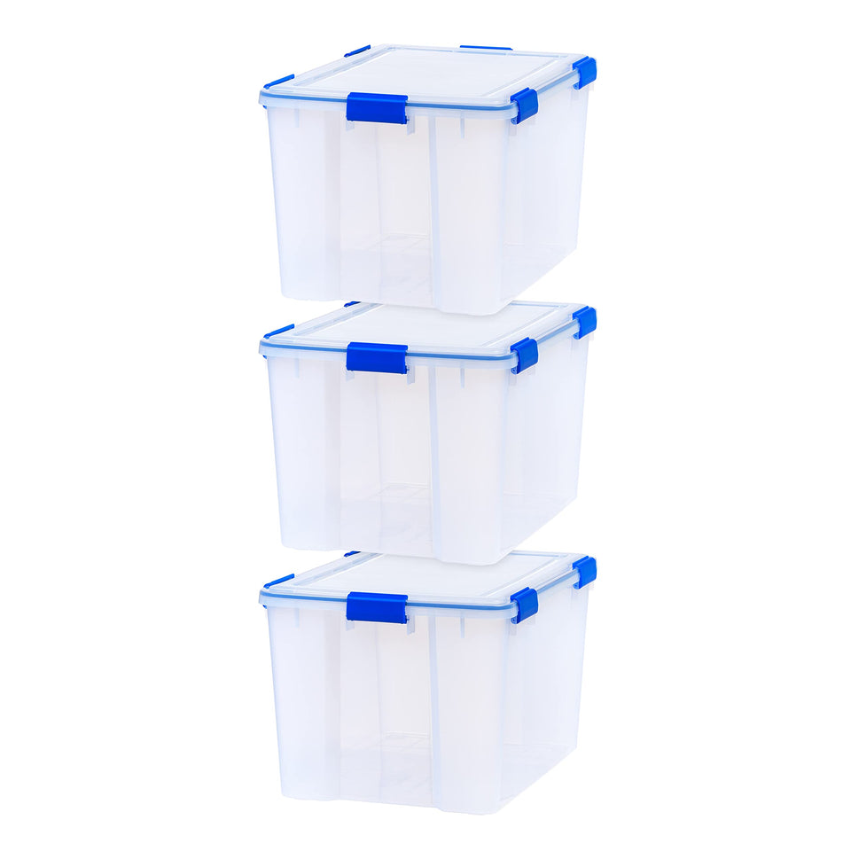 IRIS WeatherPro 74 Qt bin with lid for organized storage