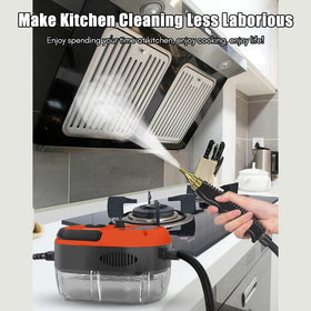 Irishom steam cleaner red handle and rod for easy reach
