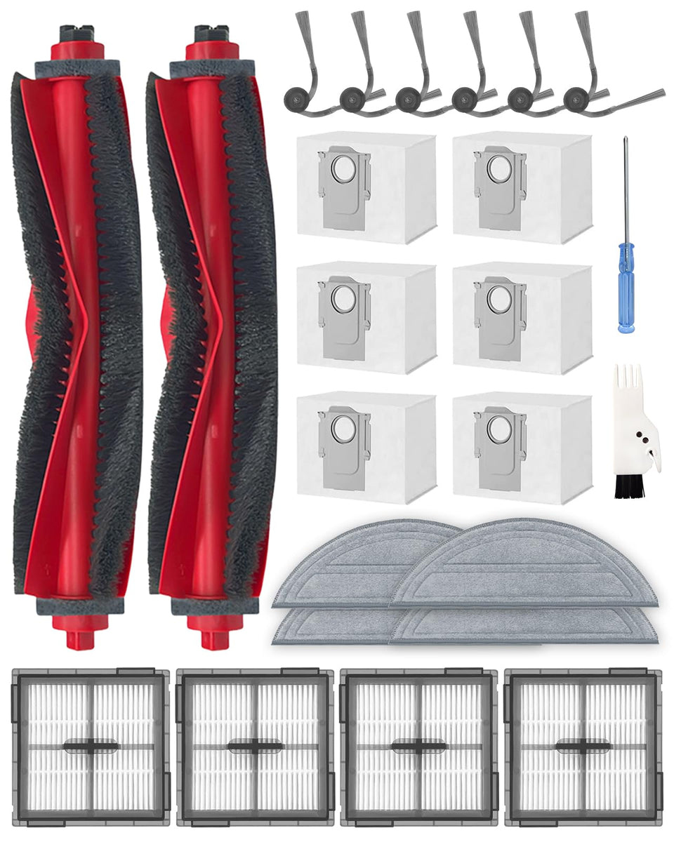 iRobacc dual-density main brush for thorough, gentle floor cleaning on all surfaces.