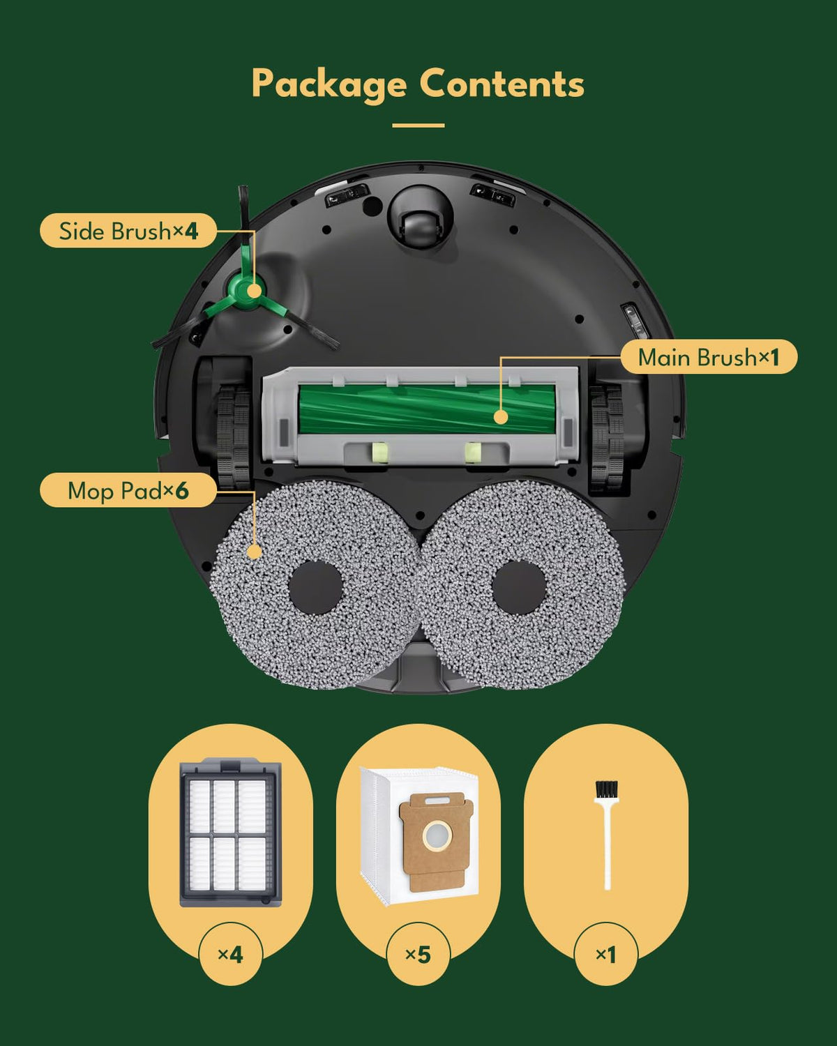 iRobacc 21-piece kit layout displays all included parts.