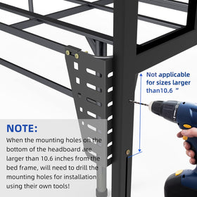 IRONDIY headboard brackets heavy-duty steel provide durable support.
