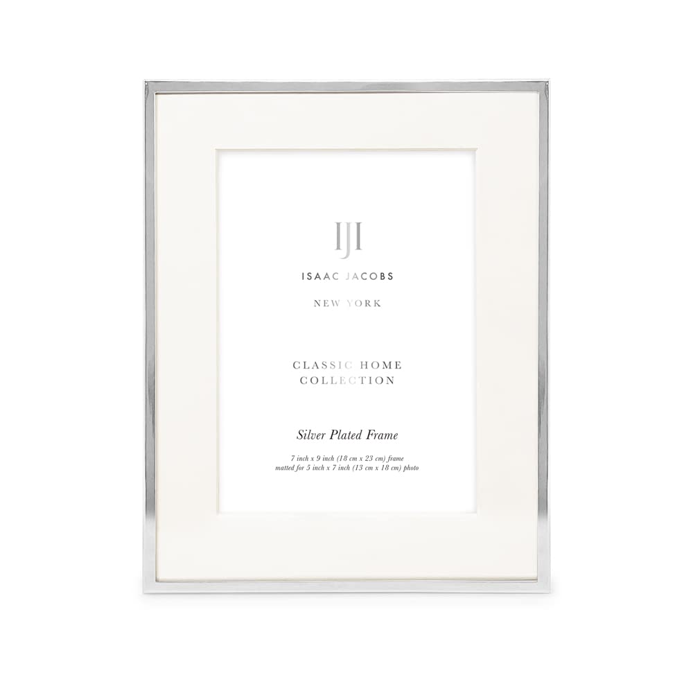 Isaac Jacobs 7x9 silver frame side view for desk setup