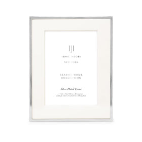 Isaac Jacobs 7x9 silver frame side view for desk setup
