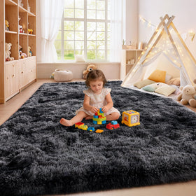 Isdook rug anti slip bottom prevents sliding on hard floors