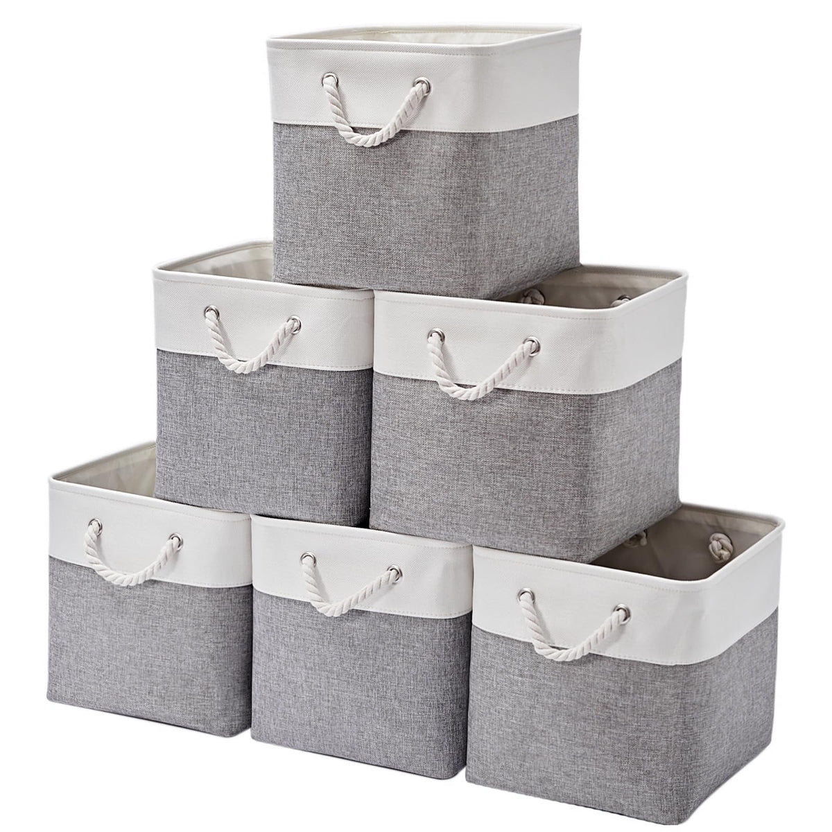 ISEMINGLA 13x13 storage cubes neatly arranged on a shelf for organized space