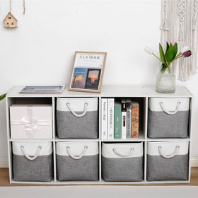 ISEMINGLA cubes with handles for easy transport from shelf to room