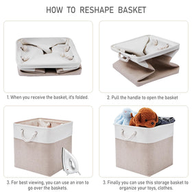 ISEMINGLA foldable storage basket empty, ready to unfold.