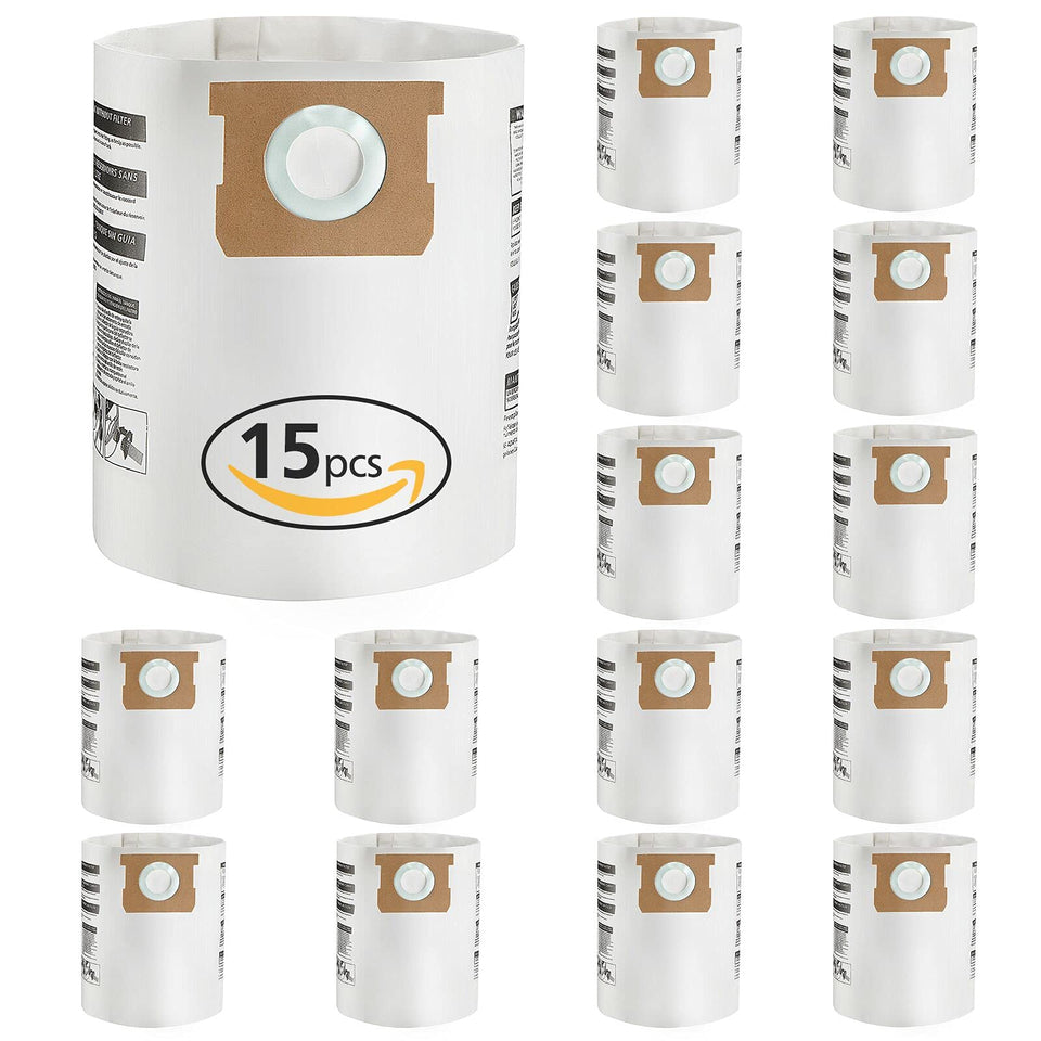 iSingo Shop Vac filter bags Type E/H fit 5-8 gallon vacuums
