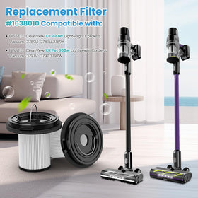 iSingo filter closeup highlights HEPA filtration for finer dust control
