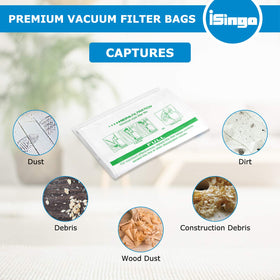 iSingo micron filtration bags for reduced dust and dander