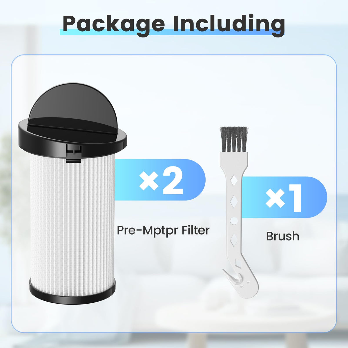 Quick-replacement Eye-Vac pre-motor filter by iSingo; minimal downtime.