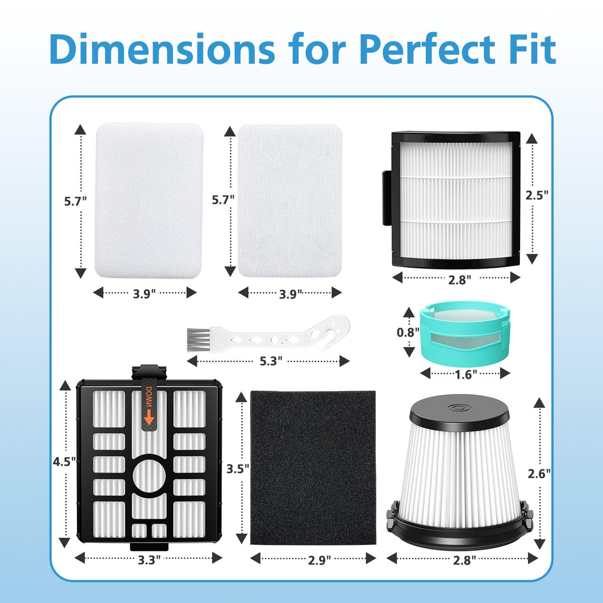 iSingo pre-motor filter set extends filter life with reliable airflow