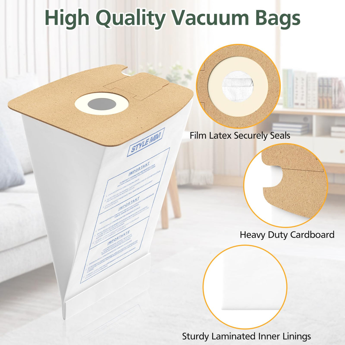 isinlive 20-pack disposable bags offer convenient, tool-free replacements.