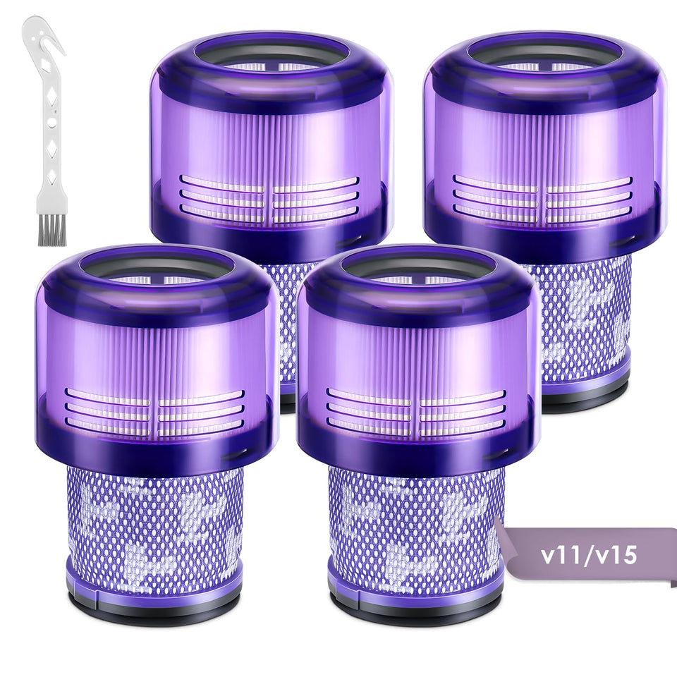 isinlive 4-pack V11 filter for Dyson V11 ensures snug fit and cleaner air.