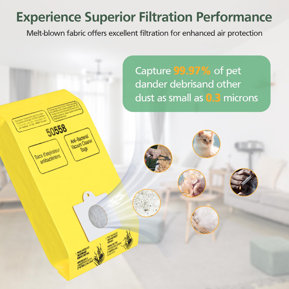 ISINLIVE extra-large 221-ounce capacity reduces bag changes.