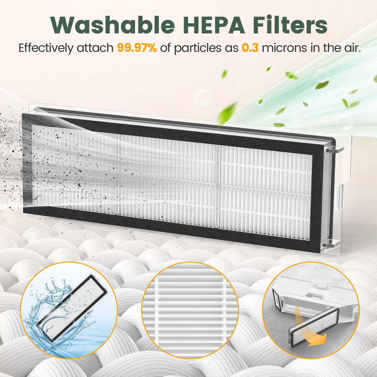 isinlive Qrevo S HEPA filter replacement preserves suction power