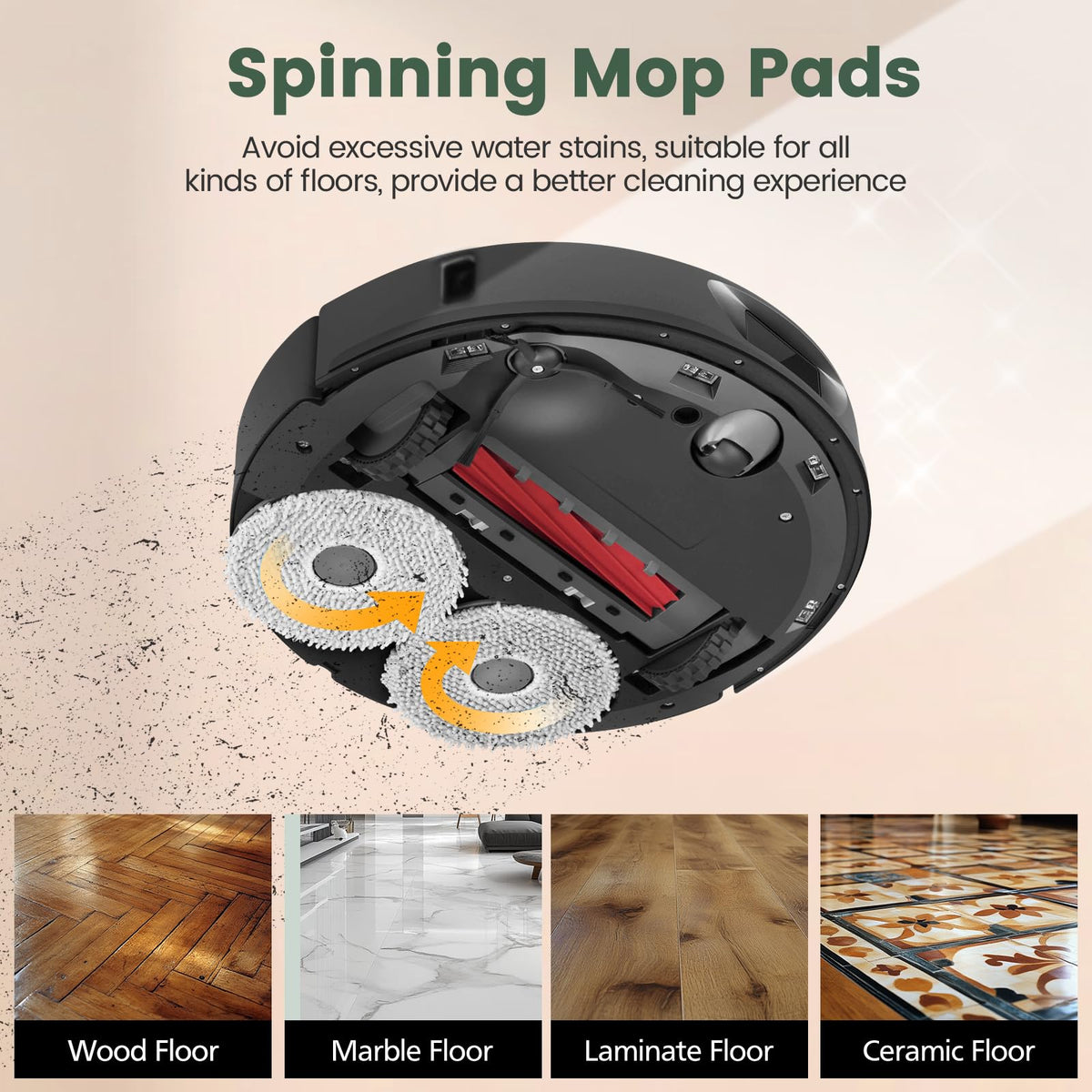 isinlive Qrevo S mop pads replacement for smooth floor glide