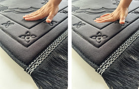 Islamika memory foam prayer mat 47x32 inches for ample space.