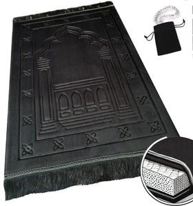 Islamika orthopedic prayer rug with memory foam for a soft surface.